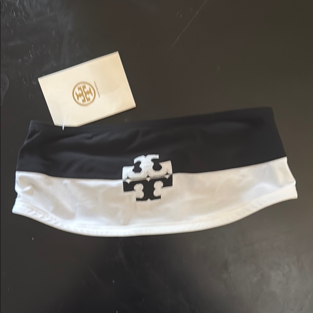 Tory Burch Black and White bikini top